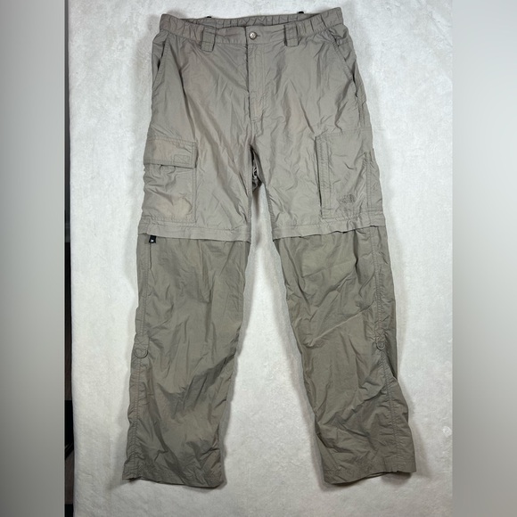 The North Face Men's Medium Light Brown Breakaway Zipper Cargo Pants Shorts - Picture 1 of 11